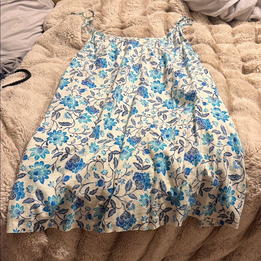 Old Navy Blue Floral Tie-Strap Sundress